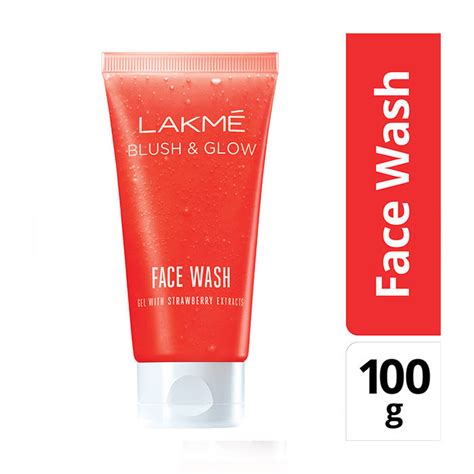 Buy Lakme Blush And Glow Strawberry Gel Face Wash 100 G Online Purplle