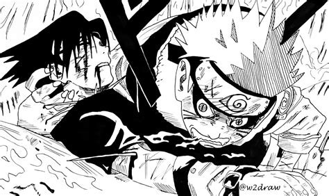 Naruto Vs Pain Manga Panel