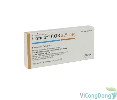 Thuốc Concor 5mg là thuốc gì? Trị bệnh gì? Giá bao nhiêu