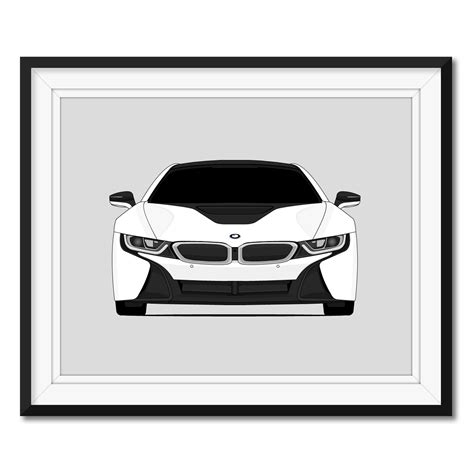 BMW i8 (2014-2020) Car Poster – Custom Car Posters