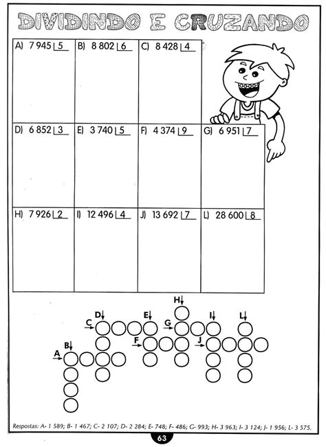 Atividades De Matemática 6 Ano Para Imprimir Com Gabarito