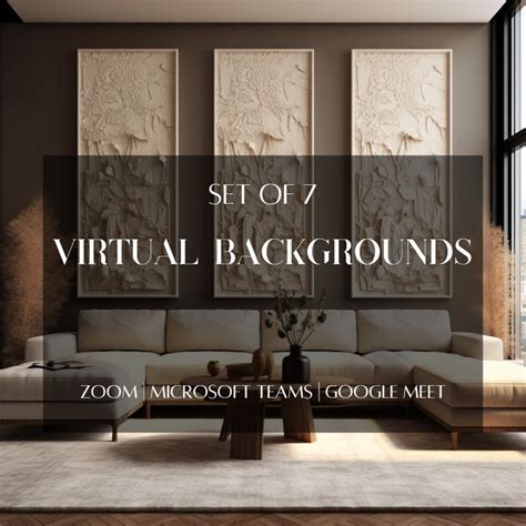Zoom Background Set Wall Art Virtual Meeting Background For Microsoft