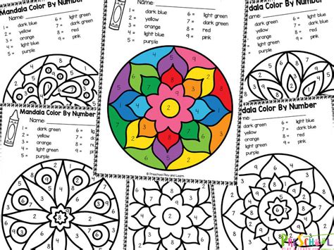 Mandala Color By Number Printable