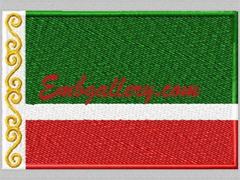 "Флаг Чеченской Республики" | Machine embroidery design