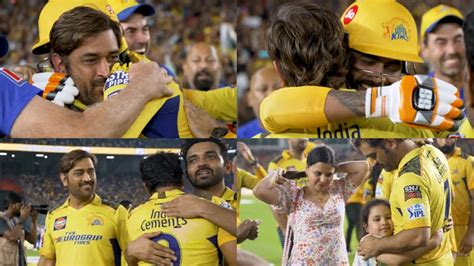 Ipl 2023 Watch Emotional Moments Involving Dhoni Jadeja Rayudu Rahane And Ziva After Csk