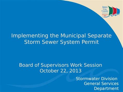 Pptx Implementing The Municipal Separate Storm Sewer System Permit