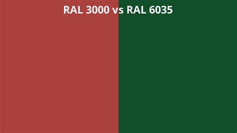 Ral 3000 Vs 6035 Ral Colour Chart Uk