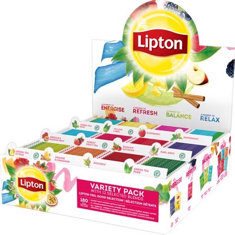 Zestaw herbat w kopertach Lipton Variety Pack 12 smaków 180 sztuk x 1