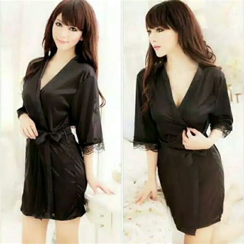 Jual Lingerie Kimono Satin G String Sexy Full Color Pakaian Dalam Seserahan Shopee Indonesia