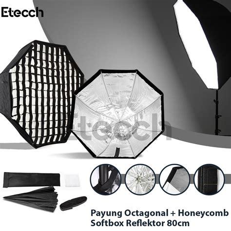 Payung Octagonal Softbox Reflektor Flash Lighting Ukuran 80 Cm Lazada Indonesia