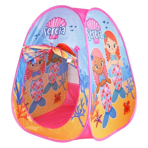 Barraca Infantil Dobrável Toca Tenda Cabana Menina Sereia DM Toys