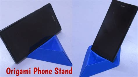 How To Make A Phone Stand With Paper Easy Paper Mobile Phone Stand Origami Phone Stand