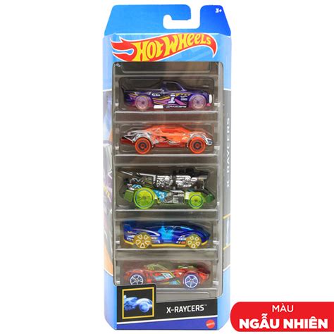 Bộ 5 Siêu Xe Hot Wheels 1806H X Raycers Mẫu Sản Phẩm Bên Trong Là Ngẫu FAHASA