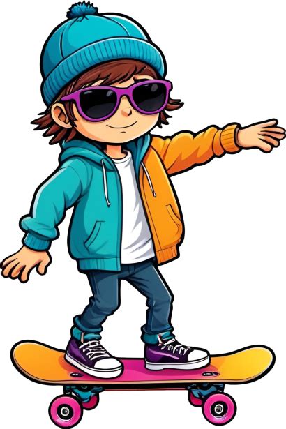 cool happy skateboarding kid  stock photo public domain pictures