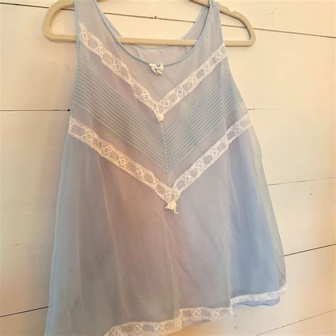 Vintage Lingerie Pale Blue Baby Doll Camis Gem