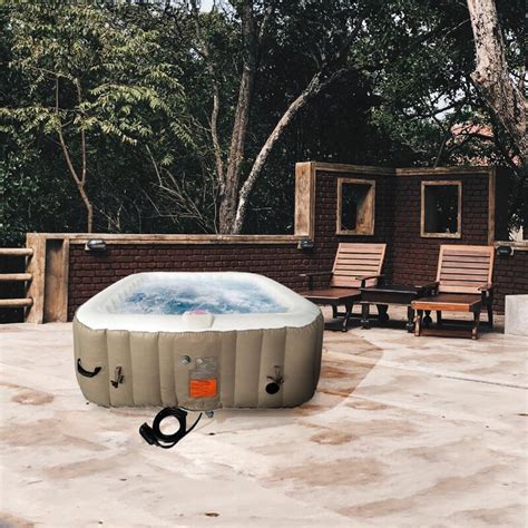 ALEKO Aleko Person Jet Square Inflatable Hot Tub