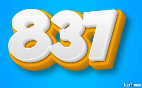 text effect  logo design number