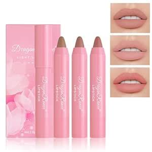 Amazon CAHIUYOA 3PCS Nude Matte Lipstick Set Lip Crayon Stick Smooth Velvet Nude Lip Gloss