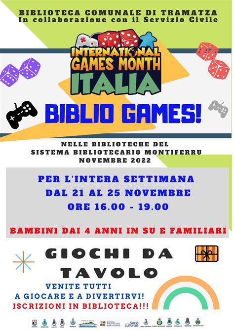 La Biblioteca E Il Comune Di Tramatza Aderiscono AllInternational Game