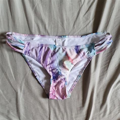 Pink Splash Womens Strappy Bikini Bottoms By Depop
