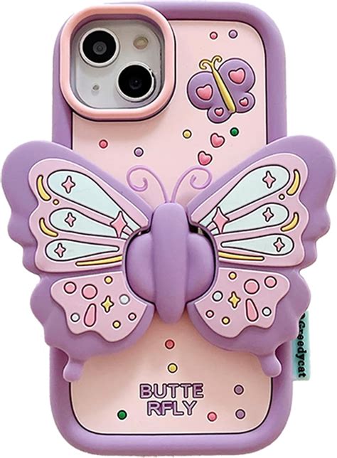 Purple Butterfly Phone Case Compatible With Iphone Pro Cute D