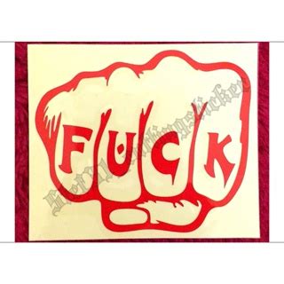 Jual Stiker Cutting Gambar Tangan Tulisan Fuck Shopee Indonesia