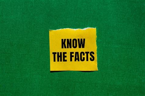 Premium Photo Know The Facts Message Written On Ripped Torn Yellow