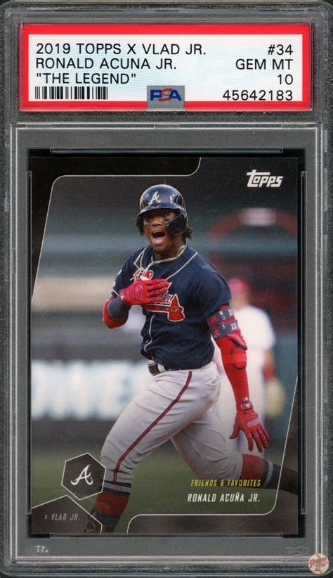 Topps X Vlad Jr The Legend Ronald Acuna Jr Psa Pop