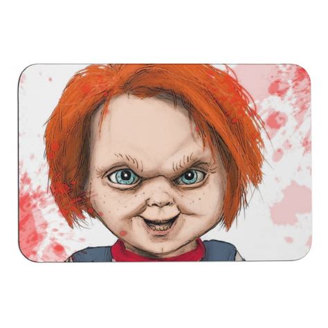 Chucky Blood_Splatter Diatom Mud Mat Non Slip Soft Floor Rugs Doormat Super Absorbent Bath Mat ...