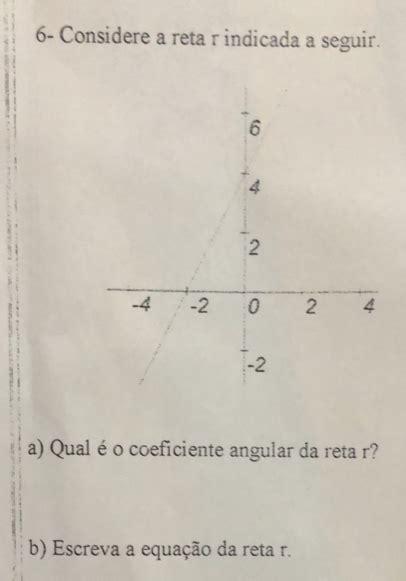 Considere A Reta R Indicada A Seguir - Solved: 6- Considere a reta r indicada a seguir. a) Qual éo coeficiente ...