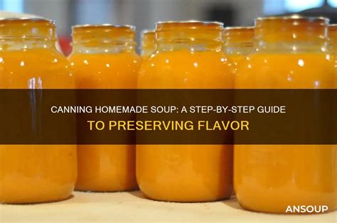 Canning Homemade Soup A Step By Step Guide To Preserving Flavor Ansoup
