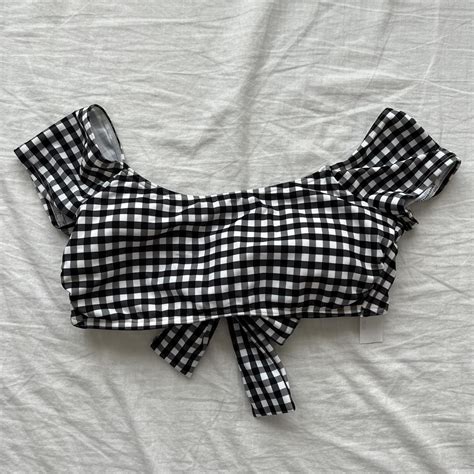 Abercrombie Fitch Bikini Top Super Cute Gingham Depop