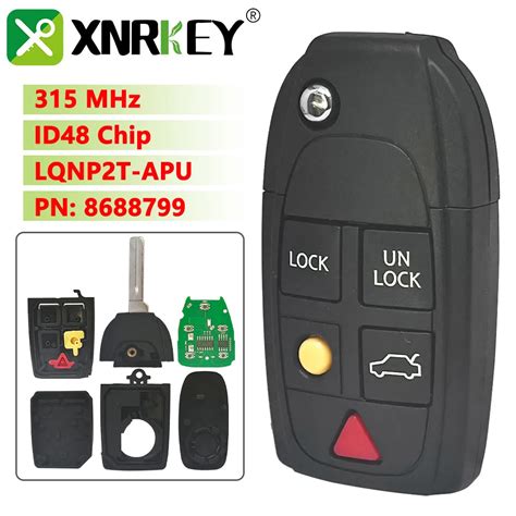 XNRKEY 315MHz ID48 Chip FCC ID LQNP2T APU Part 8688799 Flip Remote Key