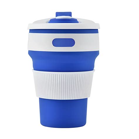 ᐉ Складной стакан силиконовый Collapsible Coffee Cup 350 мл Синий ...