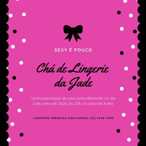 Modelo Convite De Chá De Lingerie Dicas e Inspirações Pra Arrasar Rascunho