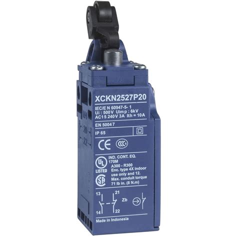 eindschakelaar XCK-N - verticale schakelnok met rolhefboom - 1 NC + 1 ...