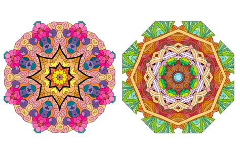 Unique Colored Mandalas By Watercolor Fantasies Thehungryjpeg