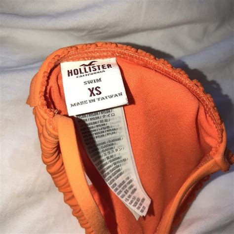 Holister Orange Bikini Set Top Is Size XS Bottom Is Depop