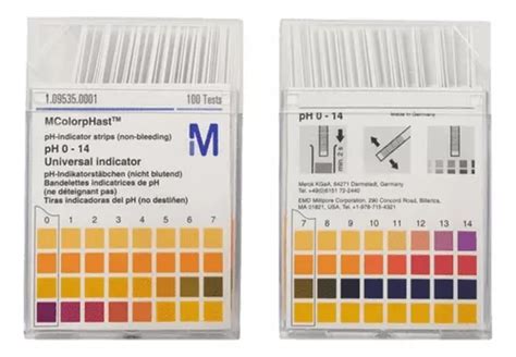 Tiras Papel Indicador De Ph Merck De Caja X Tiras Env O Gratis