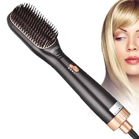 Rotating Hair Brush Dryer In Hot Air Styling Tool For Drying Straightening And Volumizing