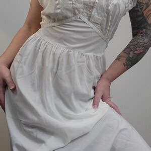 Vintage Slip Dress Maxi Slip Lingerie Lace Ruffle Trim Etsy