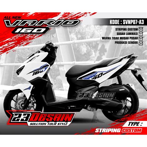 Jual Striping Vario160 Stiker Vario 160 Deca Vario 160 Cutting Sticker