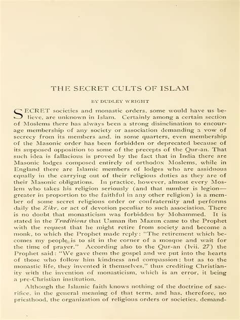 The Secret Cults Of Islam Pdf Muhammad Freemasonry