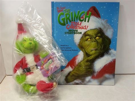 How The Grinch Stole Christmas Movie Storybook With Grinch Plush