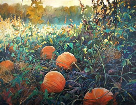 Christopher Leeper Fine Art Winter Landscape Painting Pumpkin Art