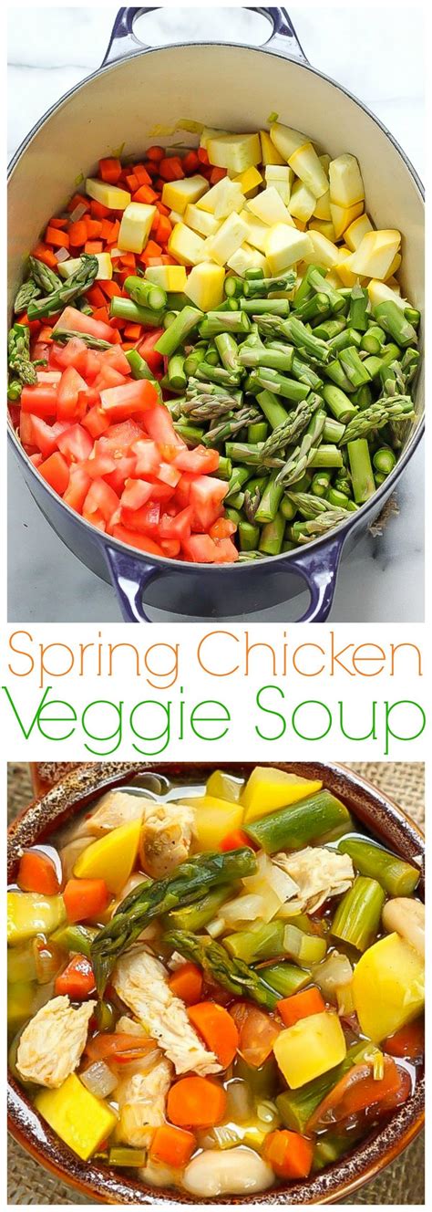 Spring Chicken Vegetable Soup Baker By Nature Recipe Vegetable