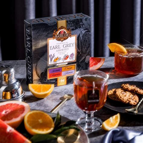Basilur Ceylon Black Tea Earl Grey Assorted 40 Enveloped Tea Bags ...