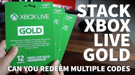 Can You Stack Xbox Live Gold Codes How To Redeem And Extend Xbox Live Gold Subscription Youtube