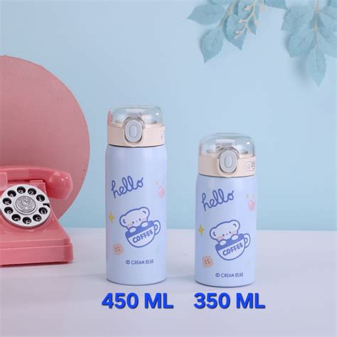 Jual Tumbler Termos Mini Dengan Sedotan Vacuum Cup Hot Cool Ml Stainless Steel Botol