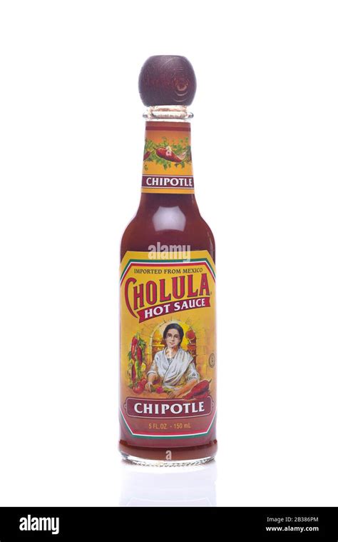 IRVINE CALIFORNIA MAY 23 2018 A Bottle Of Cholula Chipolte Hot Sauce A Chili Based Hot